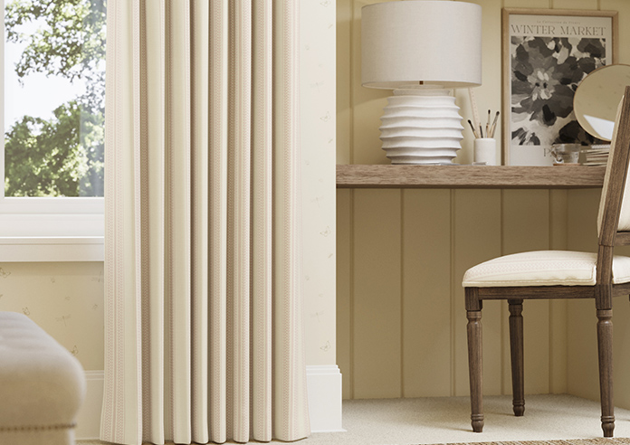 Trellis Prints, Noble Stripe Rosies Pink - Made to Measure Curtains - Image 5